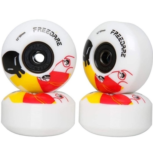 FREEDARE Other - Skateboard Wheels 52mm Bearings Spacers Installed 92A Street 4 Pack